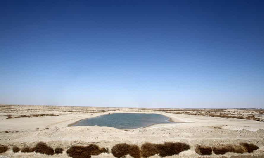 The Hamoun wetland, pictured last year, whch has almost disappeared due to drought and climate change.