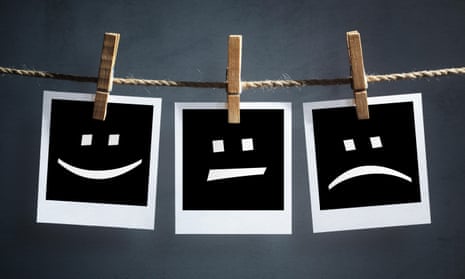 Happy, sad and neutral emoticons on instant print