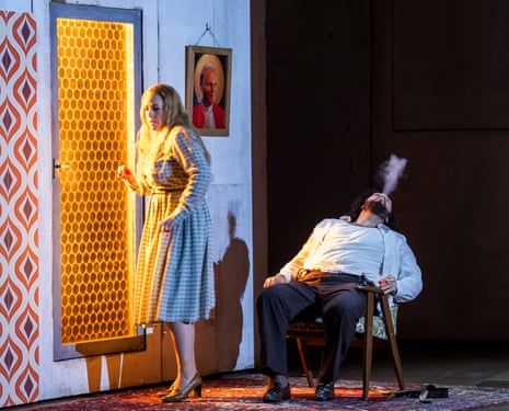 Giselle Allen (Santuzza) and Andrés Presno (Turiddù) in Opera North’s production of Mascagni’s Cavalleria rusticana.