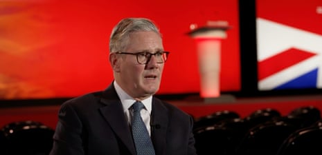 Keir Starmer being interviewed on Sky News