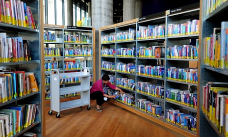 inside a public library.