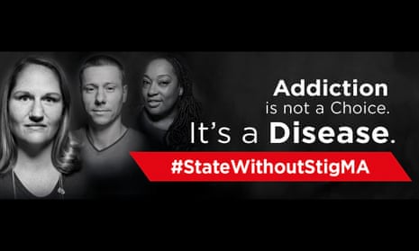 A Massachusetts department of public health campaign using the disease model in an attempt to tackle stigma against drug addicts. 