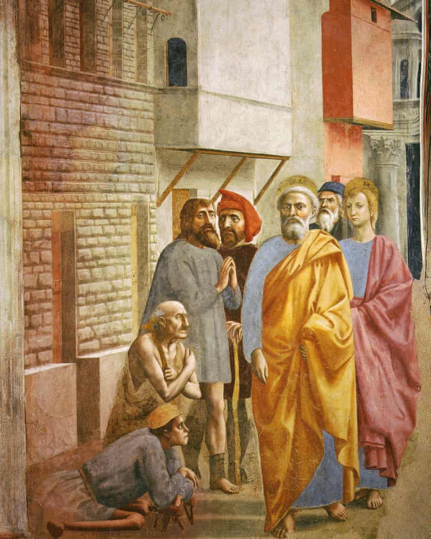 St Peter Healing the Sick with His Shadow by Masaccio (1426-7).