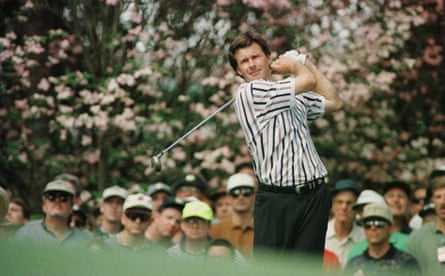 Nick Faldo, on his way to winning his third Masters title in 1996
