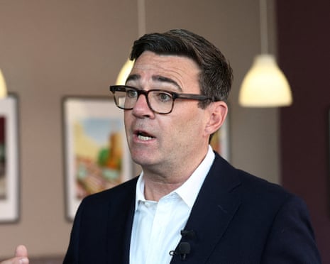 Andy Burnham speaking to the media