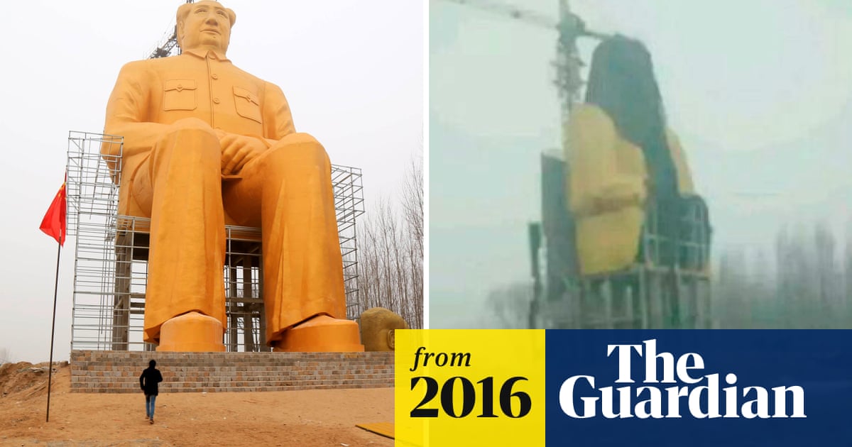 Mega Mao No More As Ridiculed Golden Statue Destroyed World News The Guardian