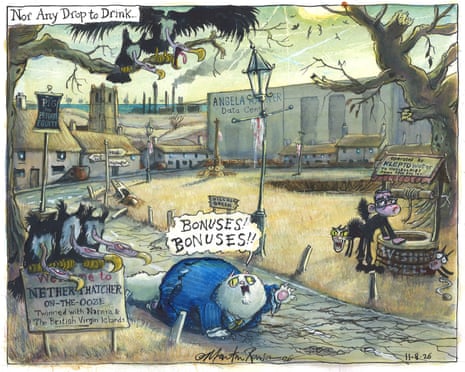 Martin Rowson on the drought and Britain’s water companies – cartoon