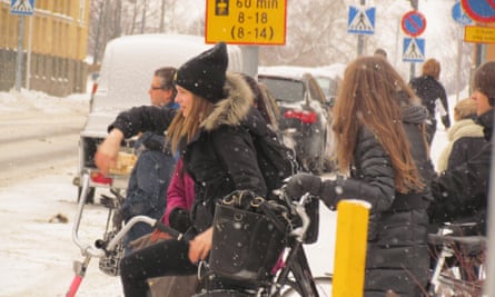Winter cycling in Oulu, Finland