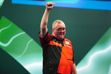 Stephen Bunting celebrates victory over Kai Gotthardt.