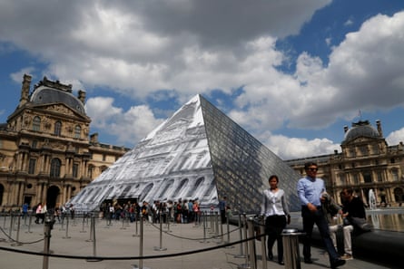 Beat that Bansky ... the Louvre facade revealed.