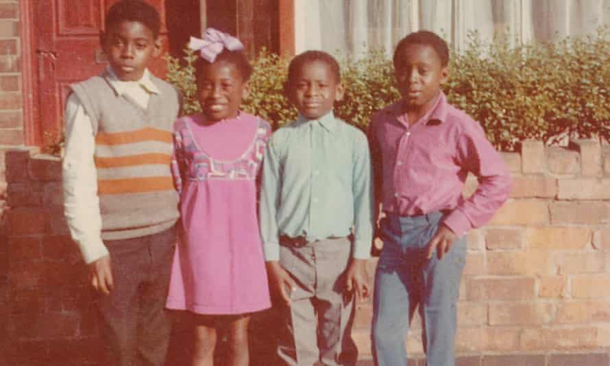 Harewood (centre right) with siblings Roger (left), Sandra and Paul, 1969-70.