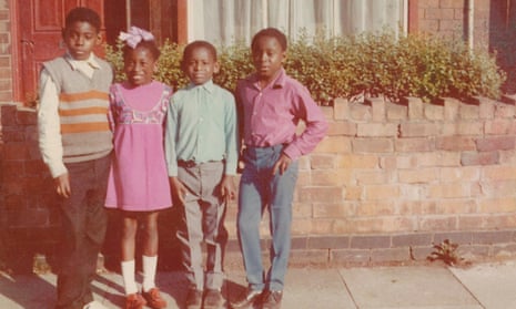 David Harewood (centre right) with sister, Sandra, and brothers, Roger and Paul, circa 1969-70.