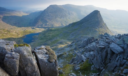 Looking towards Tryfan in Snowdonia national park, north Wales