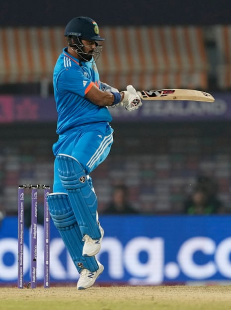 India's KL Rahul in action.