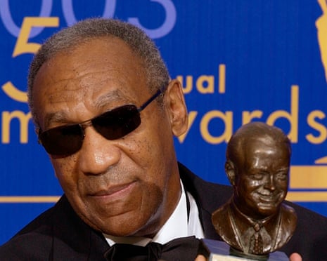 COSBY<br>**FILE** Bill Cosby poses for photographers with the Bob Hope Humanitarian Award he was honored with at the 55th Annual Primetime Emmy Awards in this Sept. 21, 2003 file photo, at the Shrine Auditorium in Los Angeles. Cosby spoke with 500 ninth-graders Monday, Feb. 2, 2004 at Riverside Church commemorating the Supreme Court’s landmark Brown v. Board of Education ruling. (AP Photos/Mark J. Terrill, File)