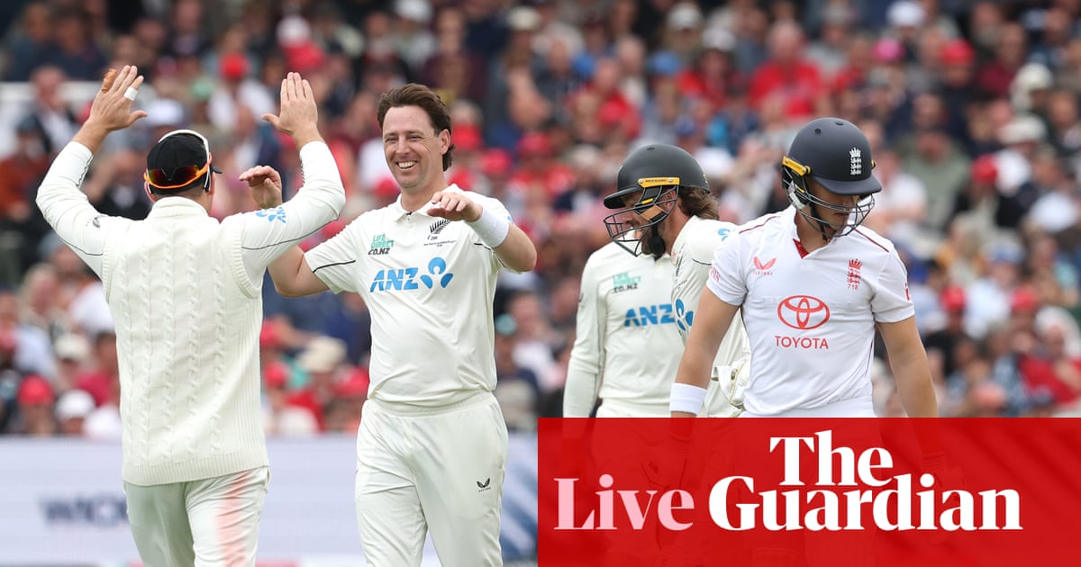 England v New Zealand: first men’s cricket Test, day two – live