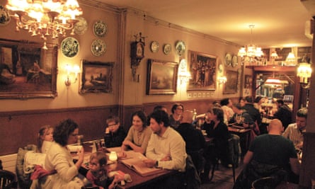 A full dining room at The Pantry restaurant in Amsterdam, the Netherlands.