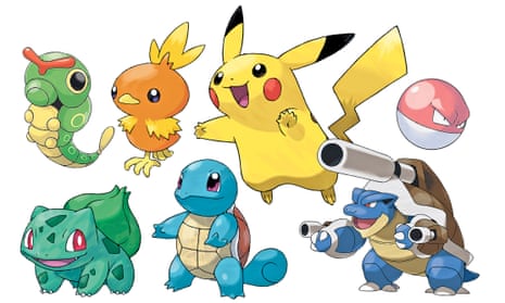 A selection of Pokémon characters.
