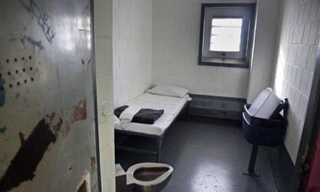 A solitary confinement cell at New York's Rikers Island jail.
