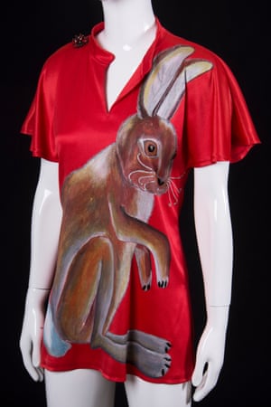 Red hare shirt, mid-1970s, by designer Owe Sandström