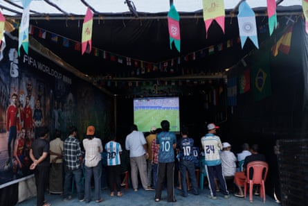 Fans in India watch Argentina v Switzerland