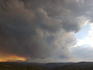 A pyroCB at Walhalla, Victoria, on 3 February 2019 .