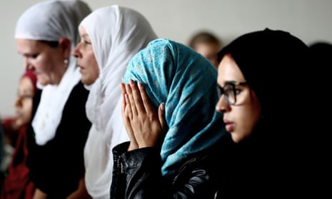 Muslim women attends Friday prayers at the Ponsonby Masjid Mosque on March 22, 2019 in Auckland, New Zealand