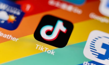 The TikTok app on a smartphone.