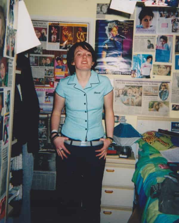 The author in her teenage bedroom (and best friend’s clothes).