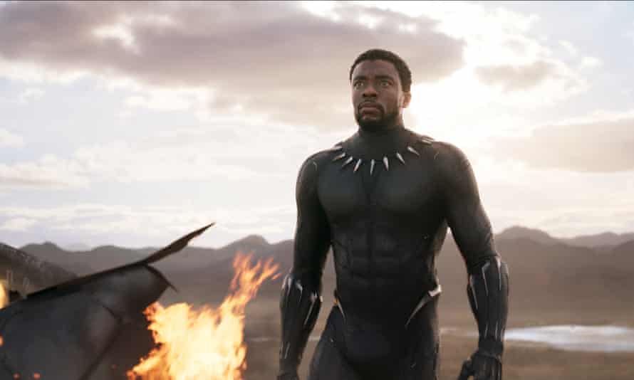 Chadwick Boseman in Black Panther … ‘an echo of a very particular type of black anger’.