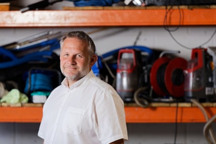 Ben Giles at Ultima headquarters near Cardigan.