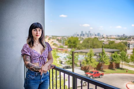 Samantha Hawkins poses for a portrait at her home on in Austin, Texas.