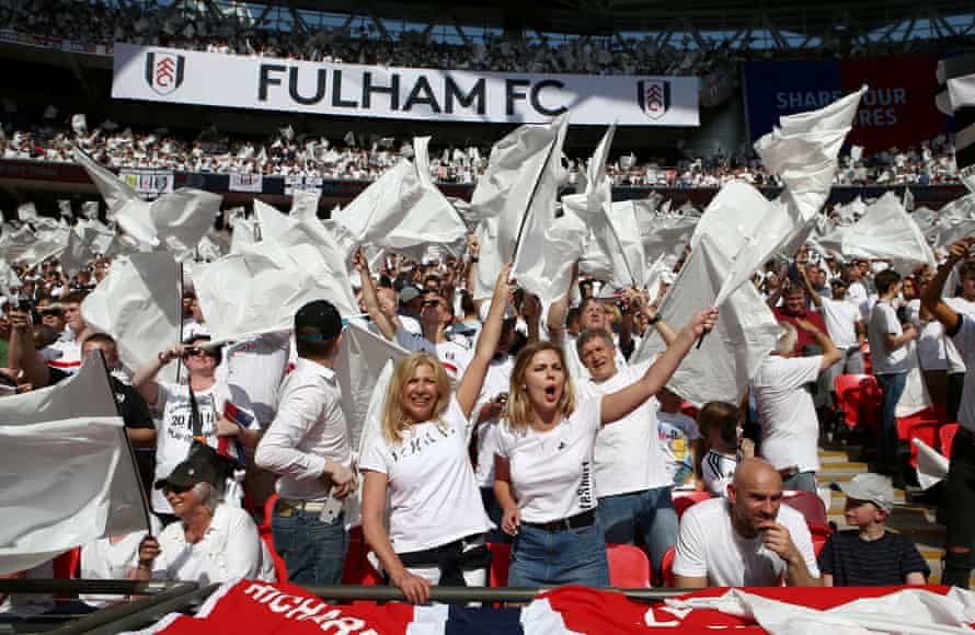 Les fans de Fulham lors de la finale des play-offs 2018 à Wembley.