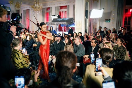 Chet Lo shows his Night Market collection at the Mandarin Oriental hotel at London fashion week.