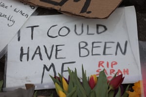 The Sarah Everard memorial on Clapham Common