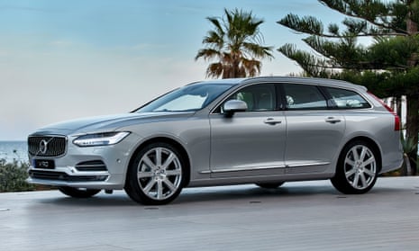 Silver streak: the long, lean lines of the Volvo V90