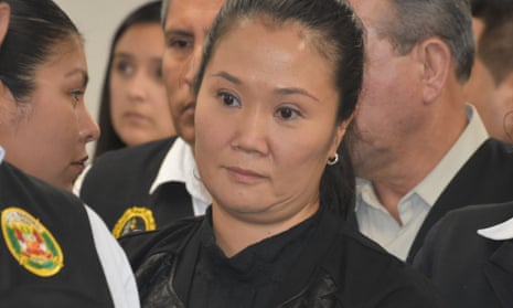 Keiko Fujimori stands in a Peru court to hear a that she should be detained as a preventative measure.