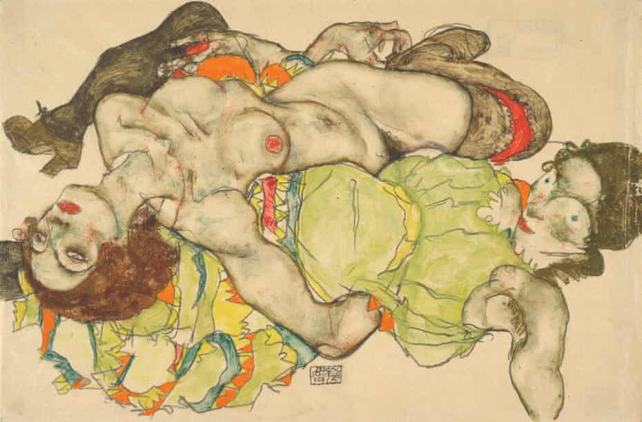 ‘You could see his anguish’ … Two Girls, Lying Entwined (1915) by Egon Schiele.