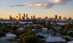 View of Perth skyline, Western Australia