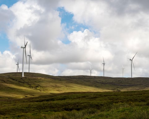 Wind turbines in Shetland.