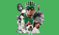 Composite of sports stars (clockwise from top left): Bianca Walkden (taekwondo, 2019), Mark Cavendish (cycling), Adam Gemili (athletics, 2019), Jordan Pickford (football), Simone Biles (gymnastics), Marcus Rashford (football), Naomi Osaka (tennis), Bradley Sinden (taekwondo), Bukayo Saka (football), Emma Raducanu (tennis)