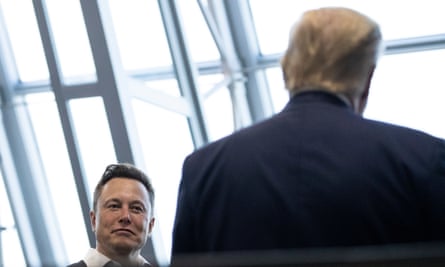 Elon Musk and Donald Trump in Cape Canaveral, Florida, on 30 May 2020.