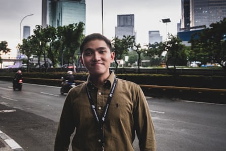 Dhewa Radya, a young tech worker in Jakarta.