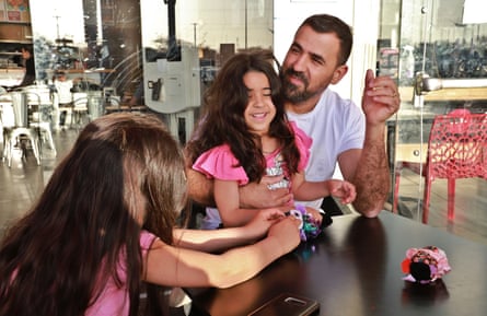 Nir with his daughters Elia and Gaia in Sderot.