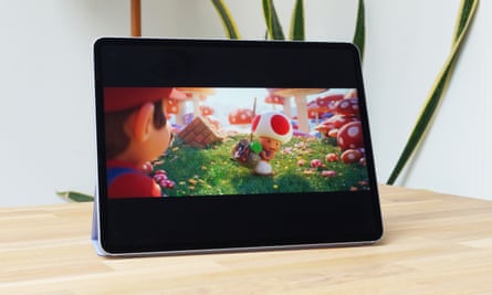 A movie playing on the 13in iPad Air M2.