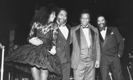 ‘Love is love’ … left to right, Diana Ross, Brian Holland, Lamont Dozier and Eddie Holland, on the occasion of the songwriters’ induction into the Rock and Roll Hall of Fame.