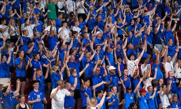 ‘Great togetherness’ – vibrant fans amplify the joy at Euro 2022 | Women's Euro 2022 2 The Icelandic clap at Rotherham.