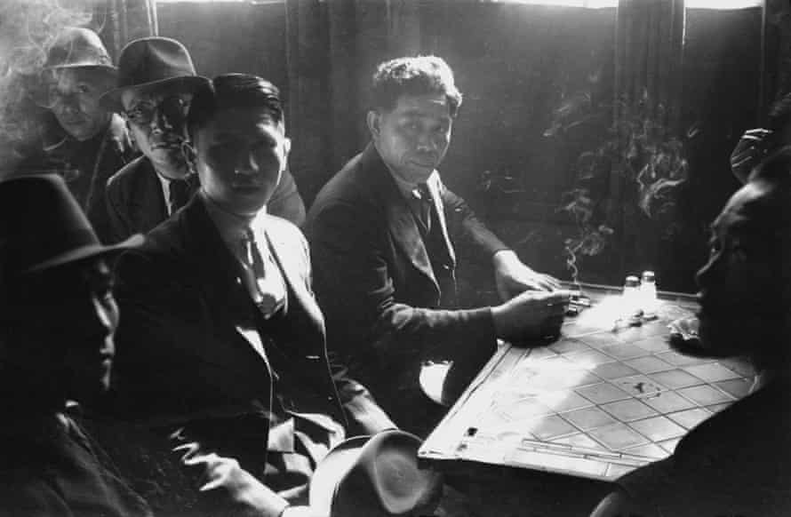Chinese seamen at a hostel in Liverpool, 1942.