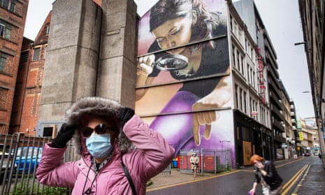 A woman in a mask in Glasgow