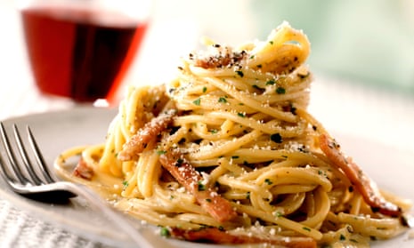 Spaghetti carbonara: a Roman speciality favoured by Apennine charcoal burners.